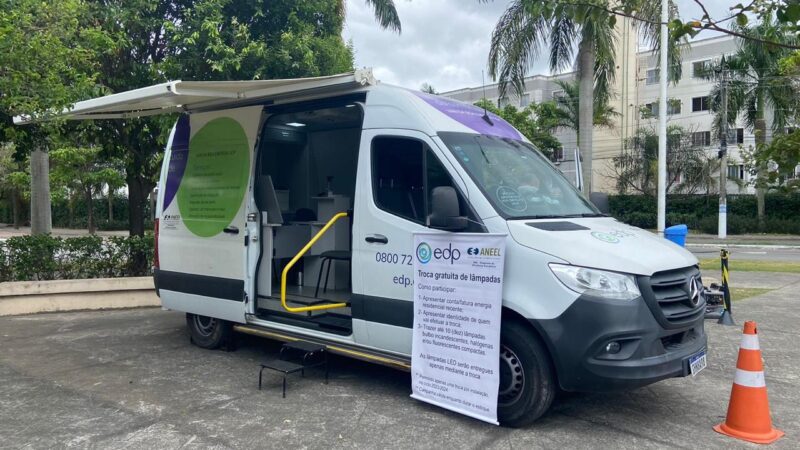 EDP oferece troca gratuita de lâmpadas em Guarapari com a Van da Boa Energia