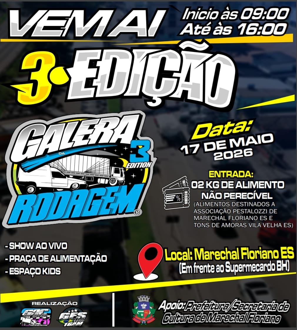 Marechal Floriano recebe a 3ª edição do Galera da Rodagem com programação especial