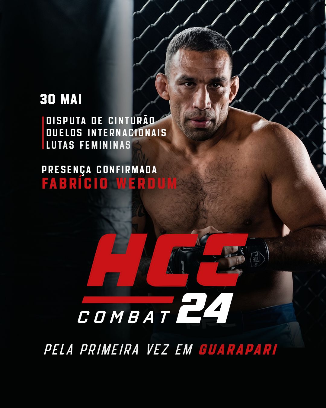 HCC Combat 24 traz Fabrício Werdum para edição histórica em Guarapari