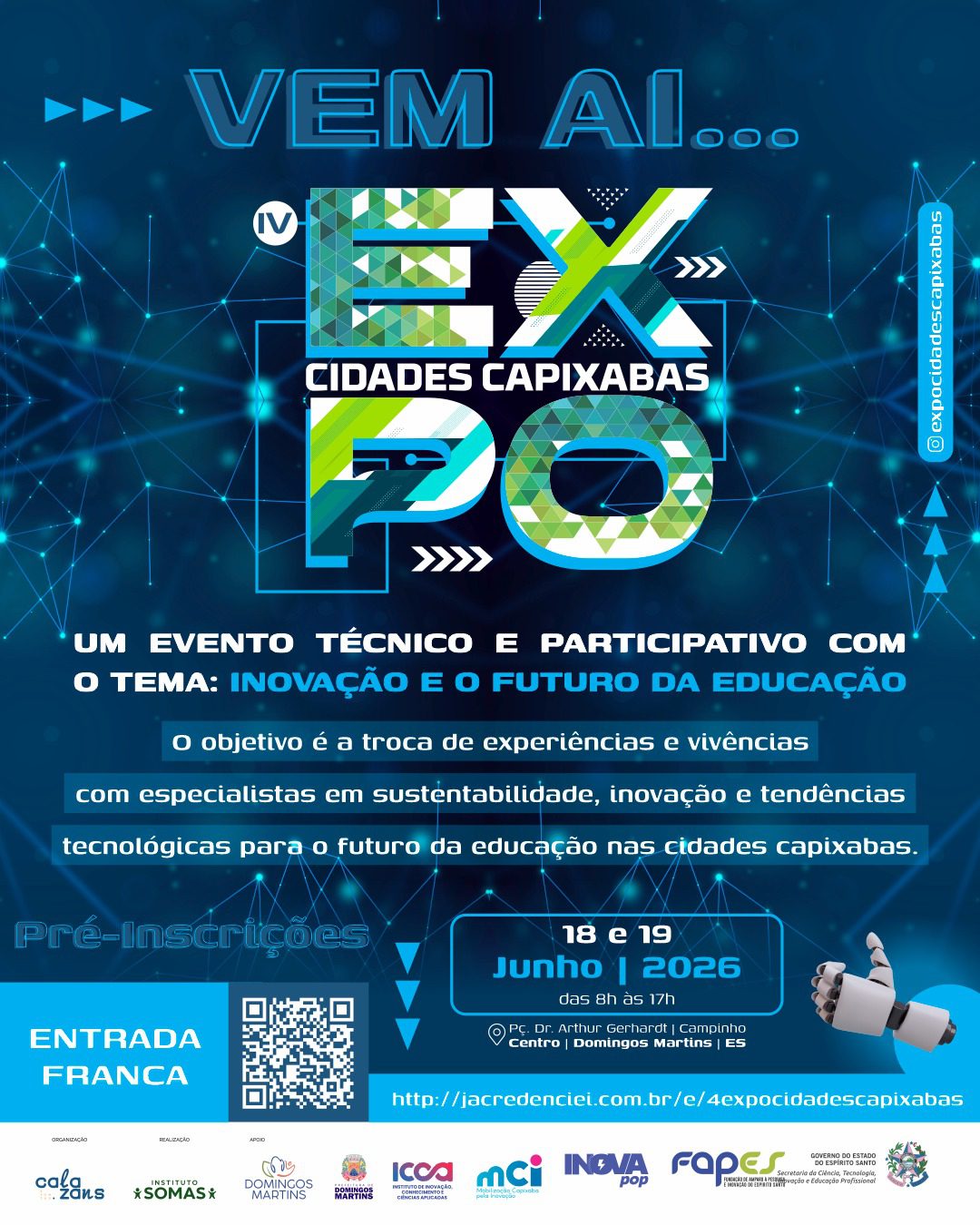 Inteligência Artificial e profissões do futuro ganham destaque na IV Expo Cidades Capixabas