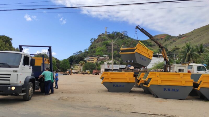 Mimoso do Sul: Caçambas e caminhão poliguindaste para melhorias na cidade são adquiridos