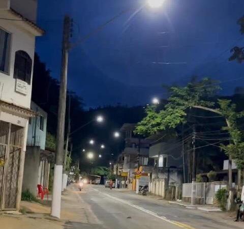 Mimoso do Sul: ruas começam a receber instalações com luminárias LED