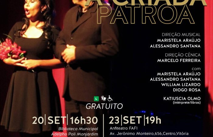 Vitória apresenta o espetáculo de ópera A Criada Patroa