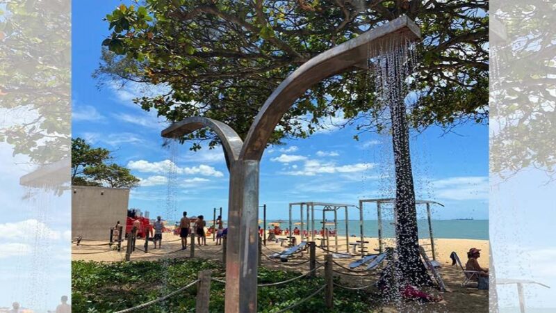 Vila Velha tem praias com chuveiros funcionando