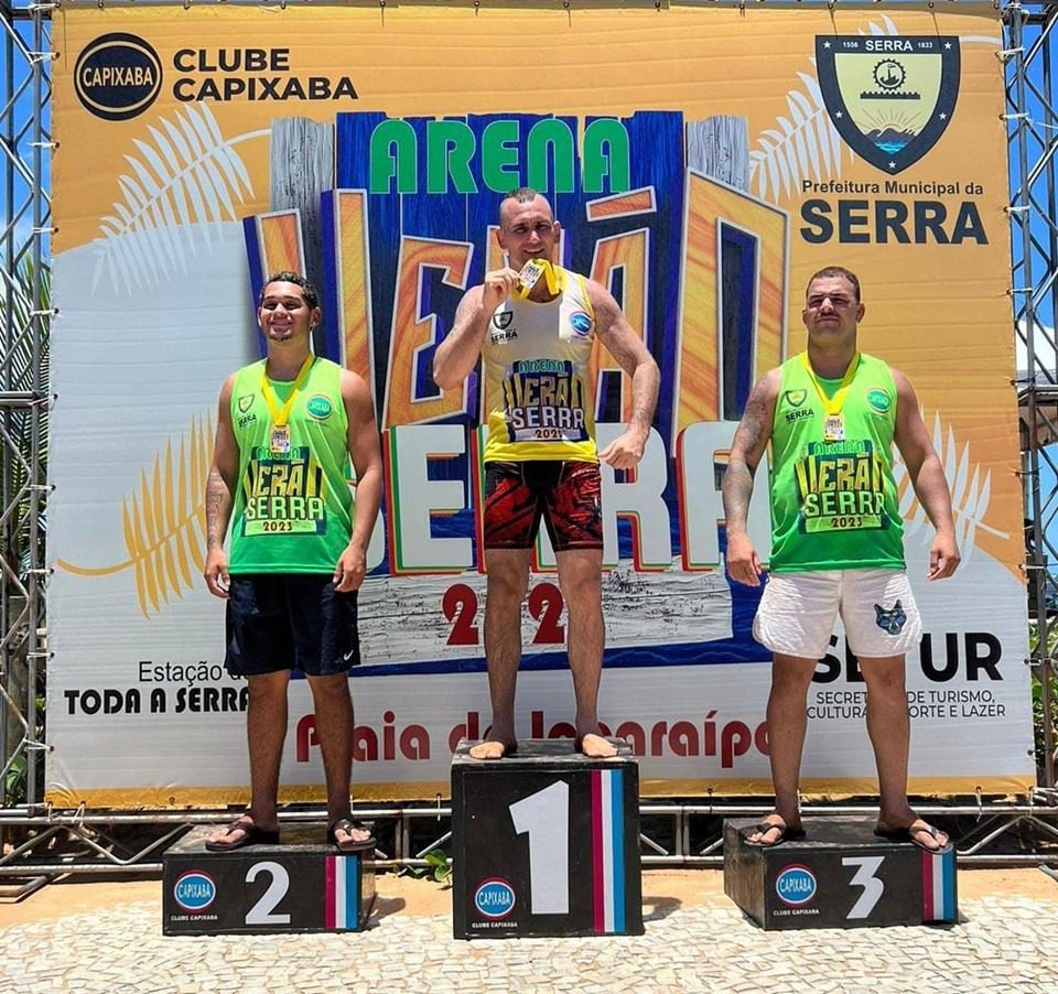 Atletas capixabas conquistam medalhas no Campeonato de Beach Wrestling na Serra