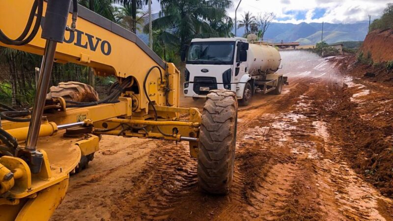 Estrada de acesso ao Pico do Colossos já está sendo preparada para receber o calçamento