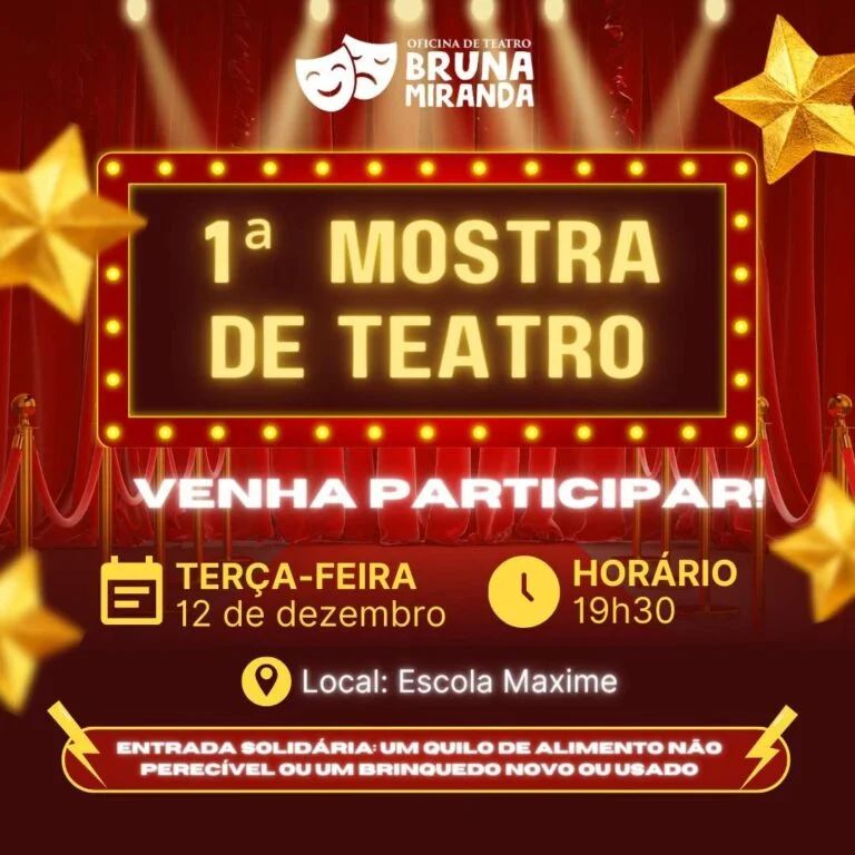 Guarapari Celebrará Cultura e Solidariedade com a 1ª Mostra Teatral da Oficina de Teatro