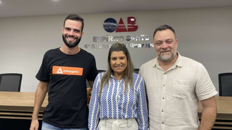 Fortalecendo parcerias: OAB Guarapari e Faculdade Anhanguera promovem encontro institucional