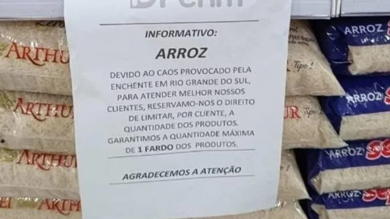 Precaução: Supermercados no ES Limitam Compra de Arroz após Tragédia No Rio Grande do Sul