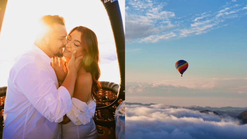 Pedido de casamento romântico em balão de Pedra Azul viraliza na internet