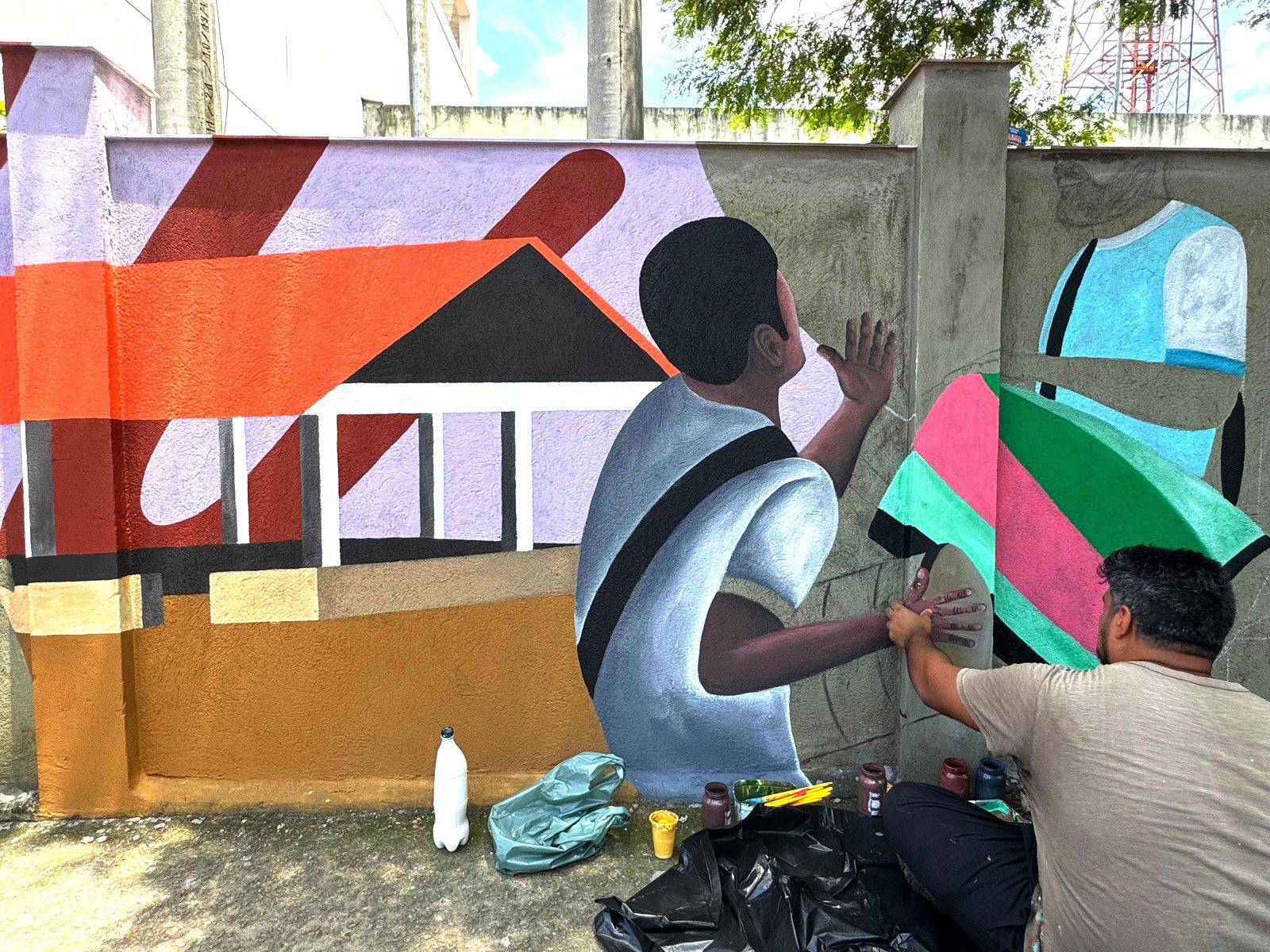 O artista alfredense beneficiado pela Lei Aldir Blanc levará sua arte ao mural localizado no coração da cidade de Alfredo Chaves